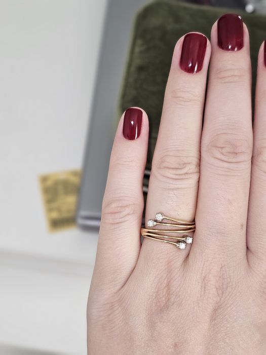 ‼️Золота каблучка з діамантами Кольцо золотое с брильянтами