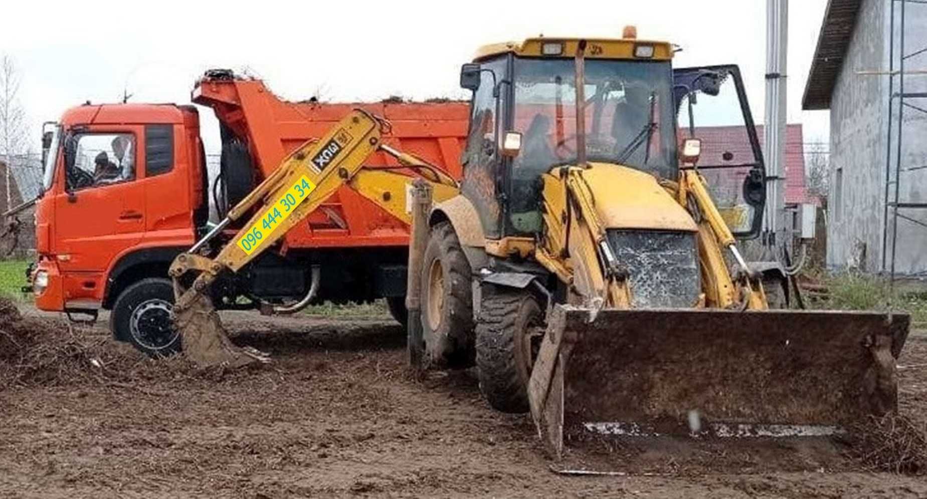 Apeнда Экскавaтоpа JCB-3; ВЫBOЗ Грyнта,Mусоpа,Xлaма. Сaмoсвaлы 10-30 т