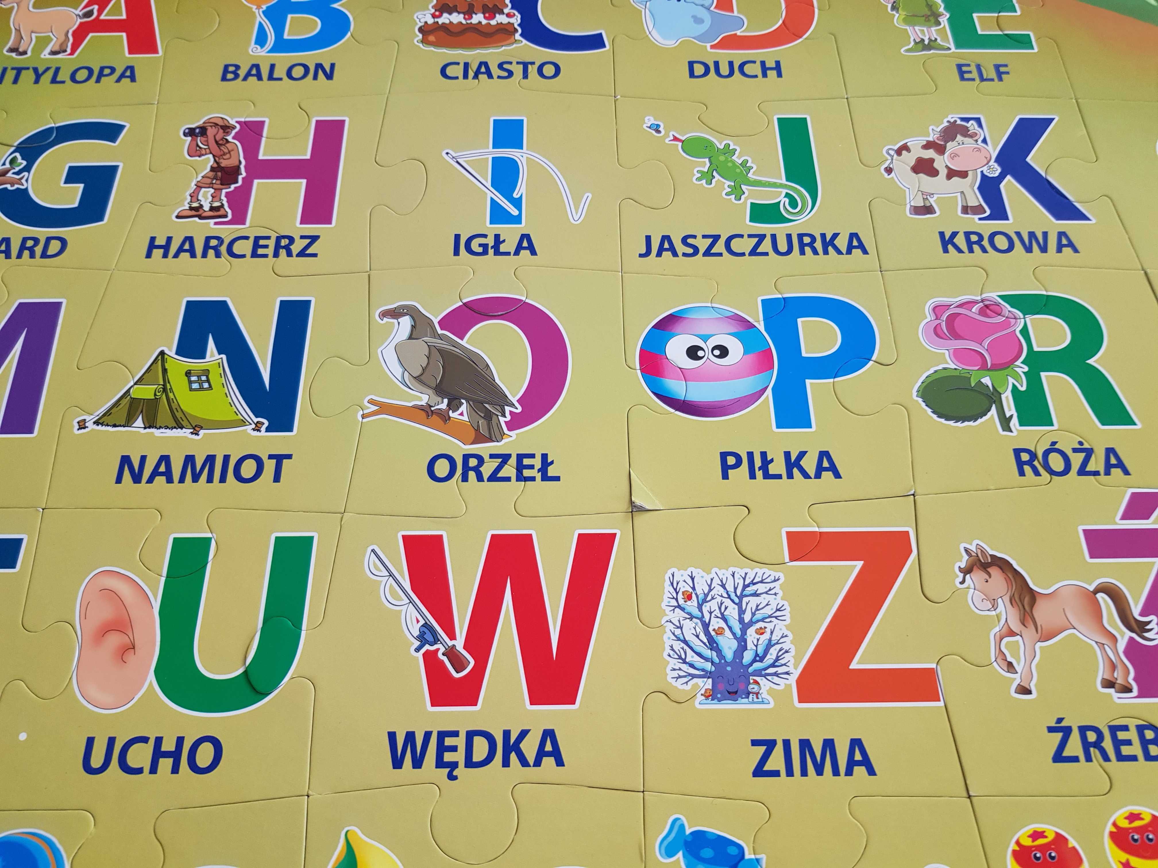 Żółw ABC puzzle edukacyjne Duże miękkie alfabet cyfry kształty