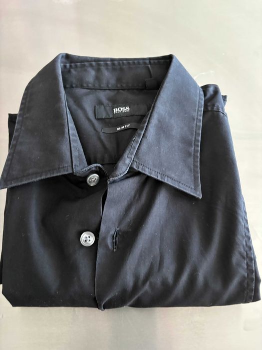 Camisa Boss Preta slim Fit 40