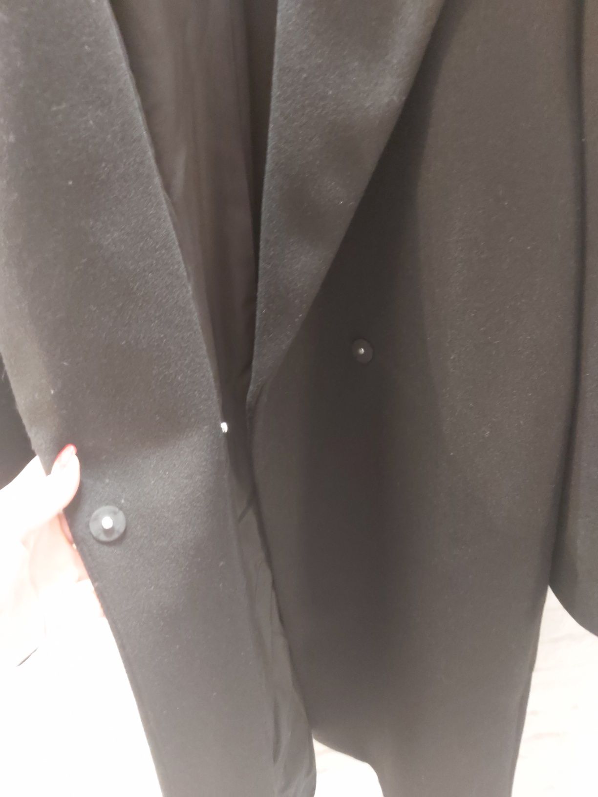 Płaszcz zimowy czarny elegancki czarny H&M rozm xL oversize