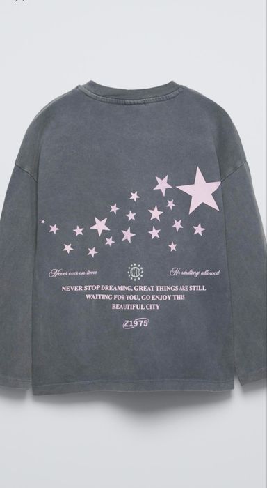 Реглан логслів zara 11-12 р 152см сірий витертий ефект