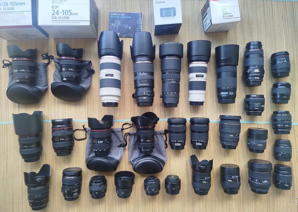 Canon EF 70-200mm, 24-70mm, 24-105mm