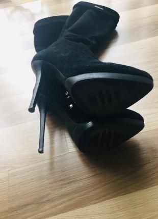 Замшеві жіночі чоботи на платформі, розмір 36