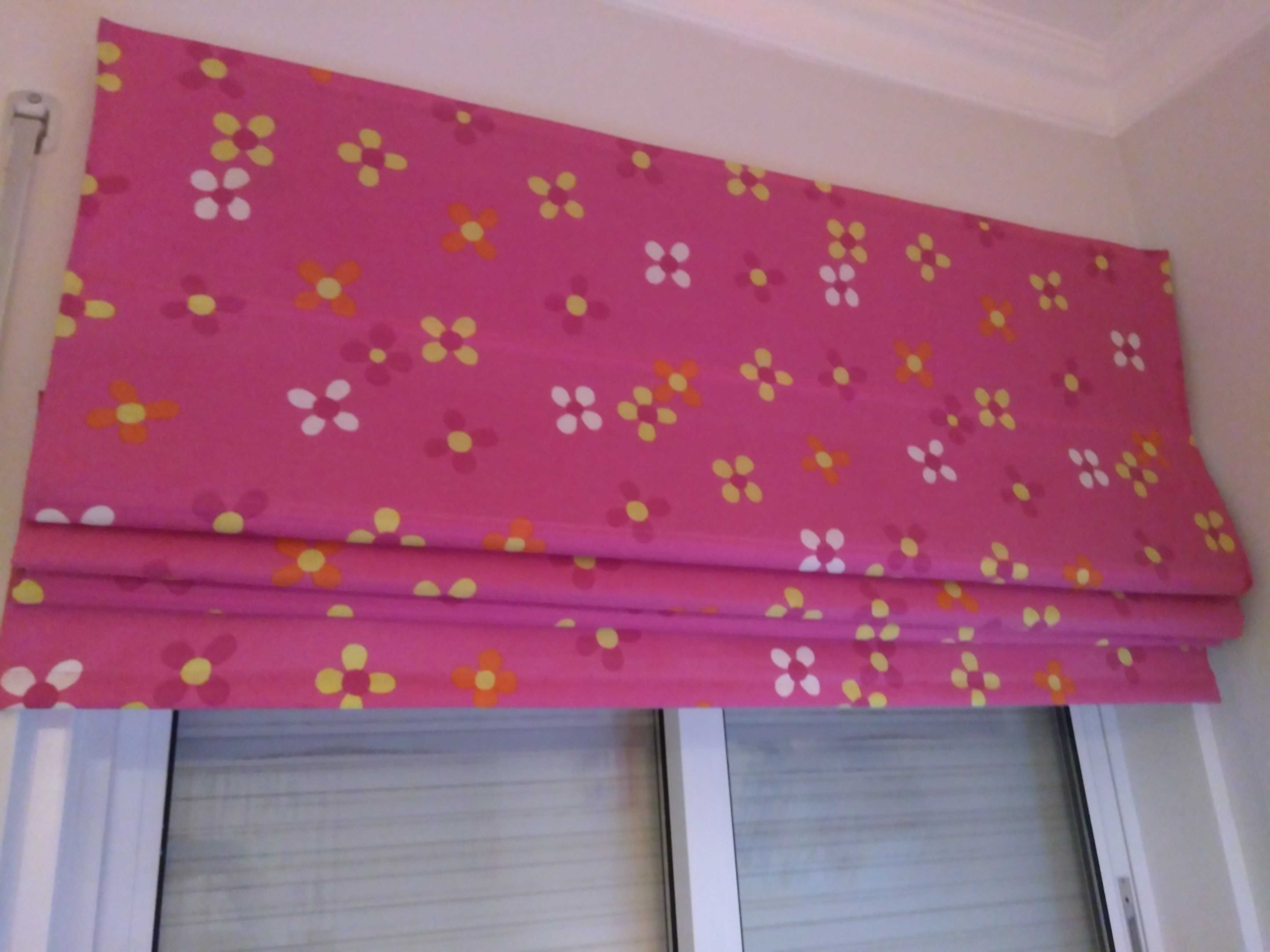 Cortinado Japonês Rosa Menina