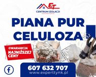 Wdmuchiwanie Celuloza Wełna Naprawy Ocieplenie Poddaszy Dachu PUR