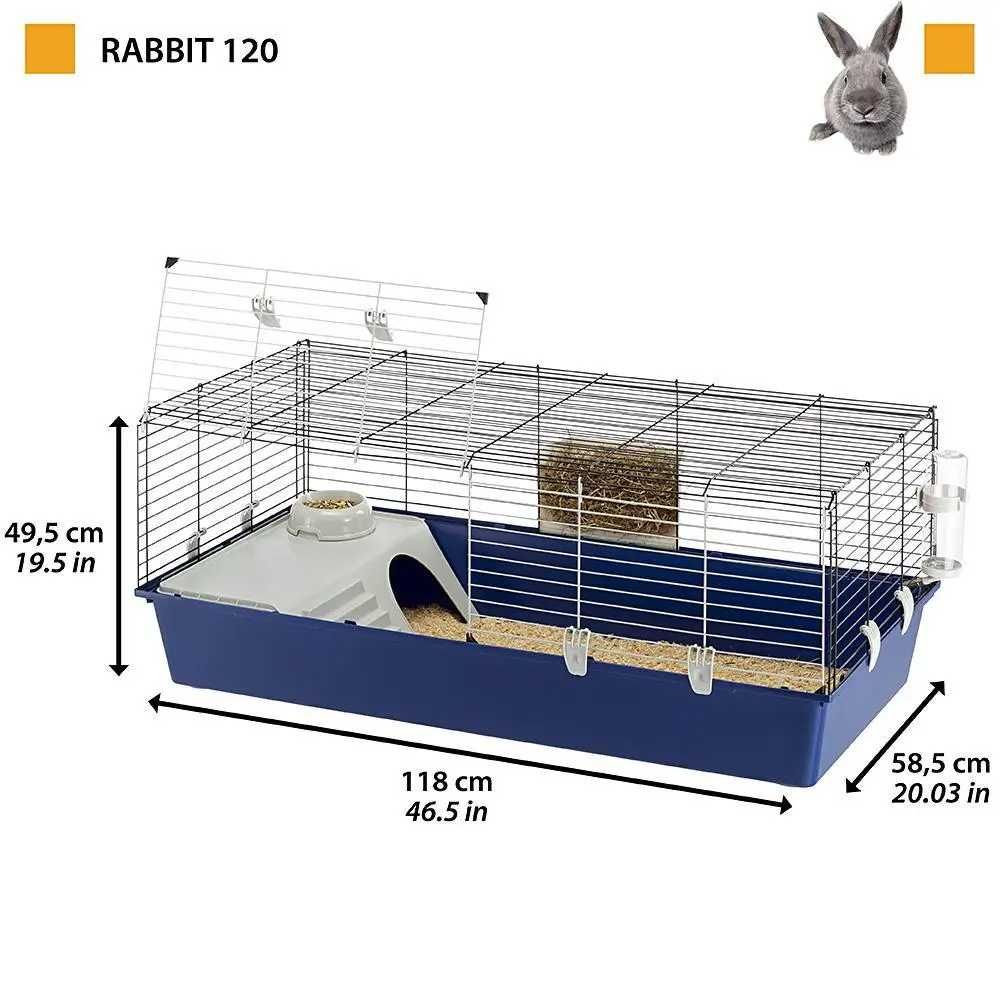 Клітка для кроликів (клетка для кроликов) Ferplast Rabbit 120 Сірий