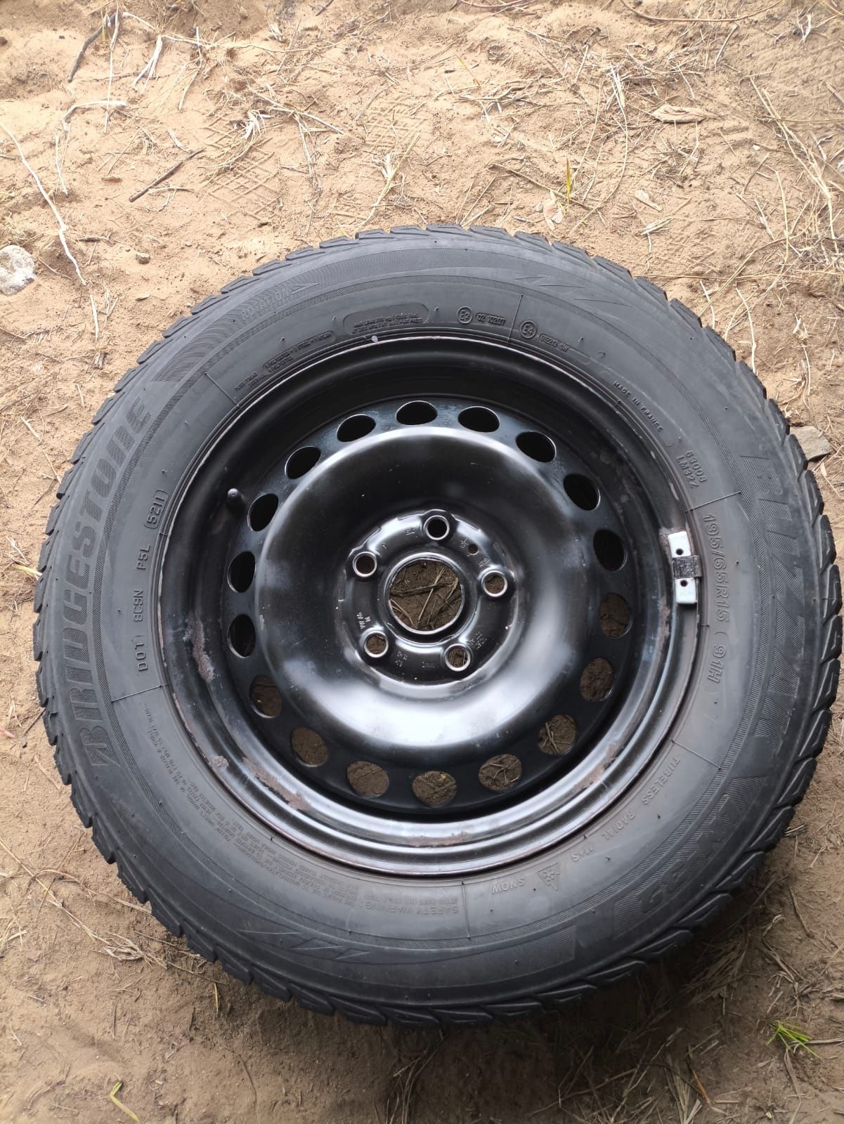 4x Koła 15" 5x112 + Opony zimowe Bridgestone 195/65/15 VW