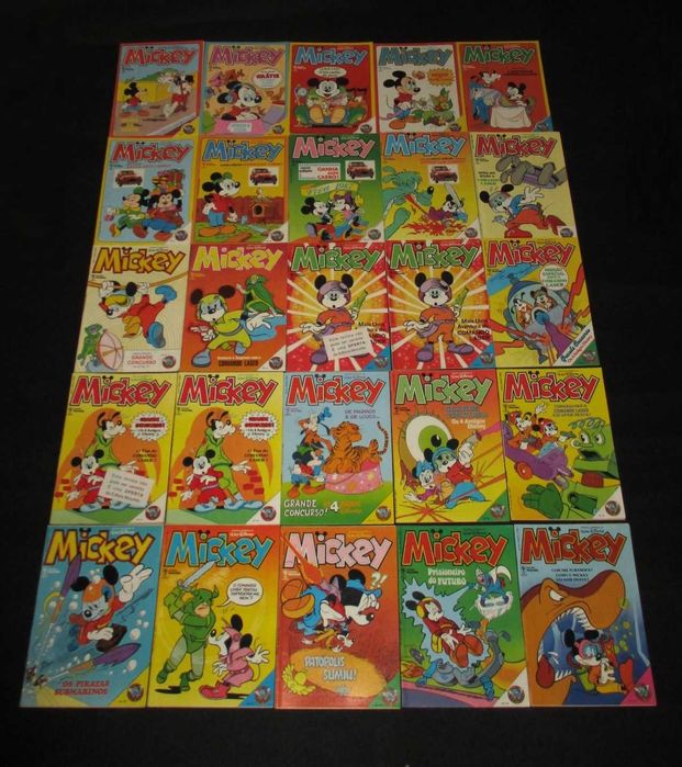 Livros BD Mickey Revista Mensal de Walt Disney Morumbi 1984 a 1990