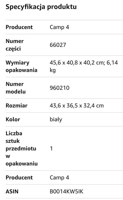 Toaleta turystyczna przenośna kempingowa La Playa NOWA