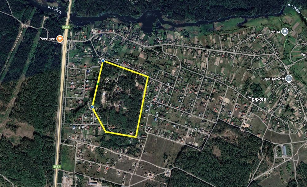 Земельна ділянка, житлова забудова село Пряжів