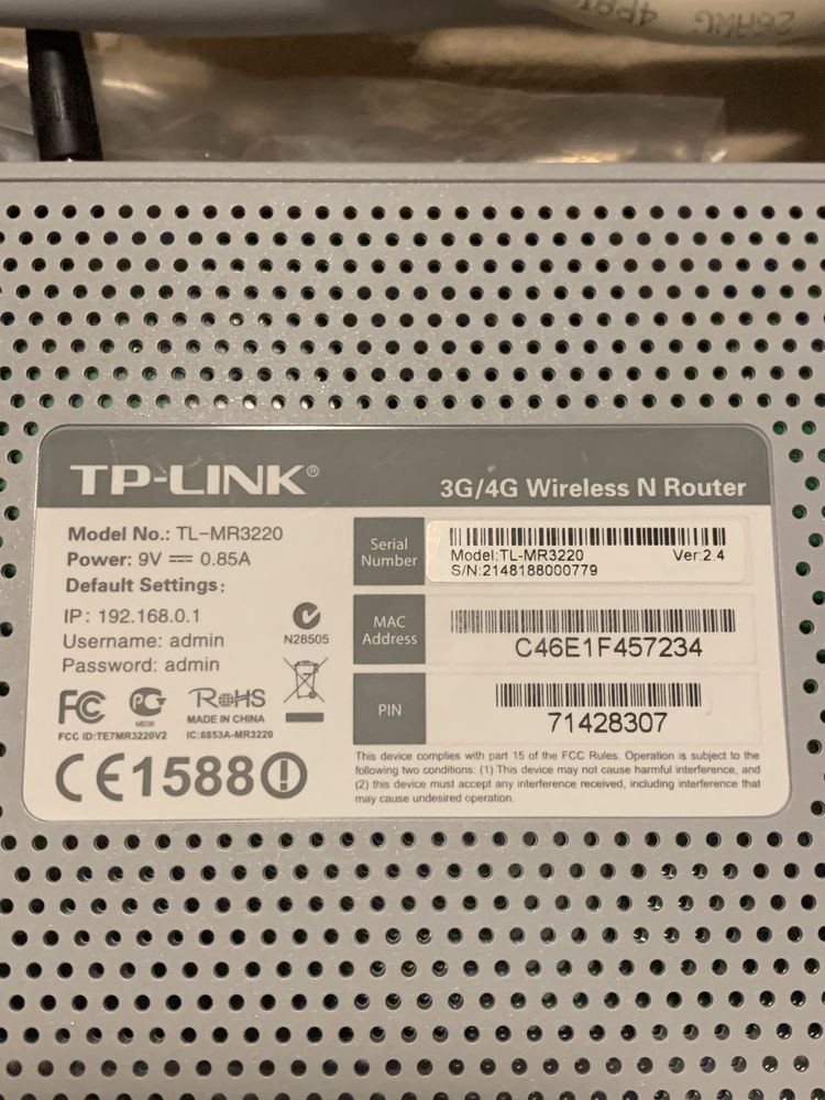 Router TP-LINK model TL-MR3220