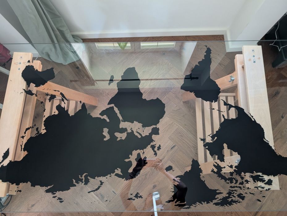 Ikea biurko na kozakach mapa świata 160x80