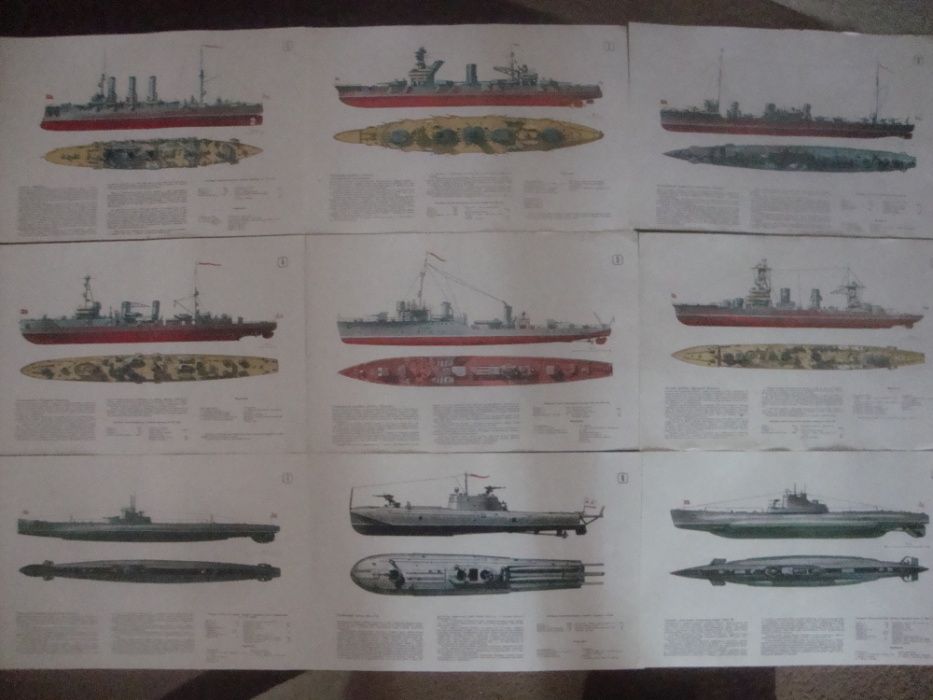 Корабли Военно-Морского флота СССР (комплект из 32 плаката)оригинал