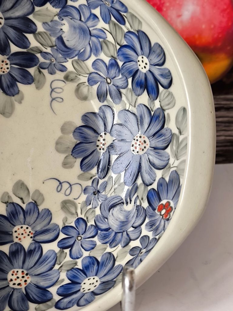 Misa ręcznie malowana piękna stara ceramika