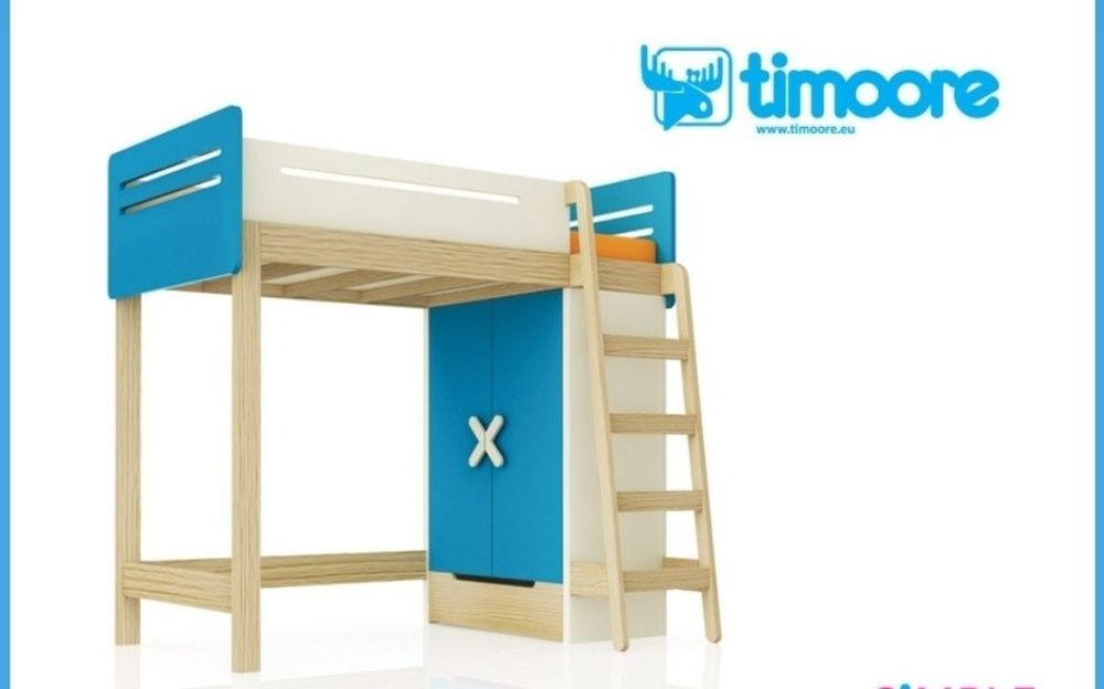 PILNIE Łóżko piętrowe timoore simple z szafą meble do pokoju dziecka