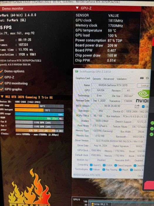Karta graficzna MSI GeForce RTX 3070 Gaming X Trio 8 GB
