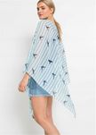 B.P.C poncho letnie z nadrukiem UNI.