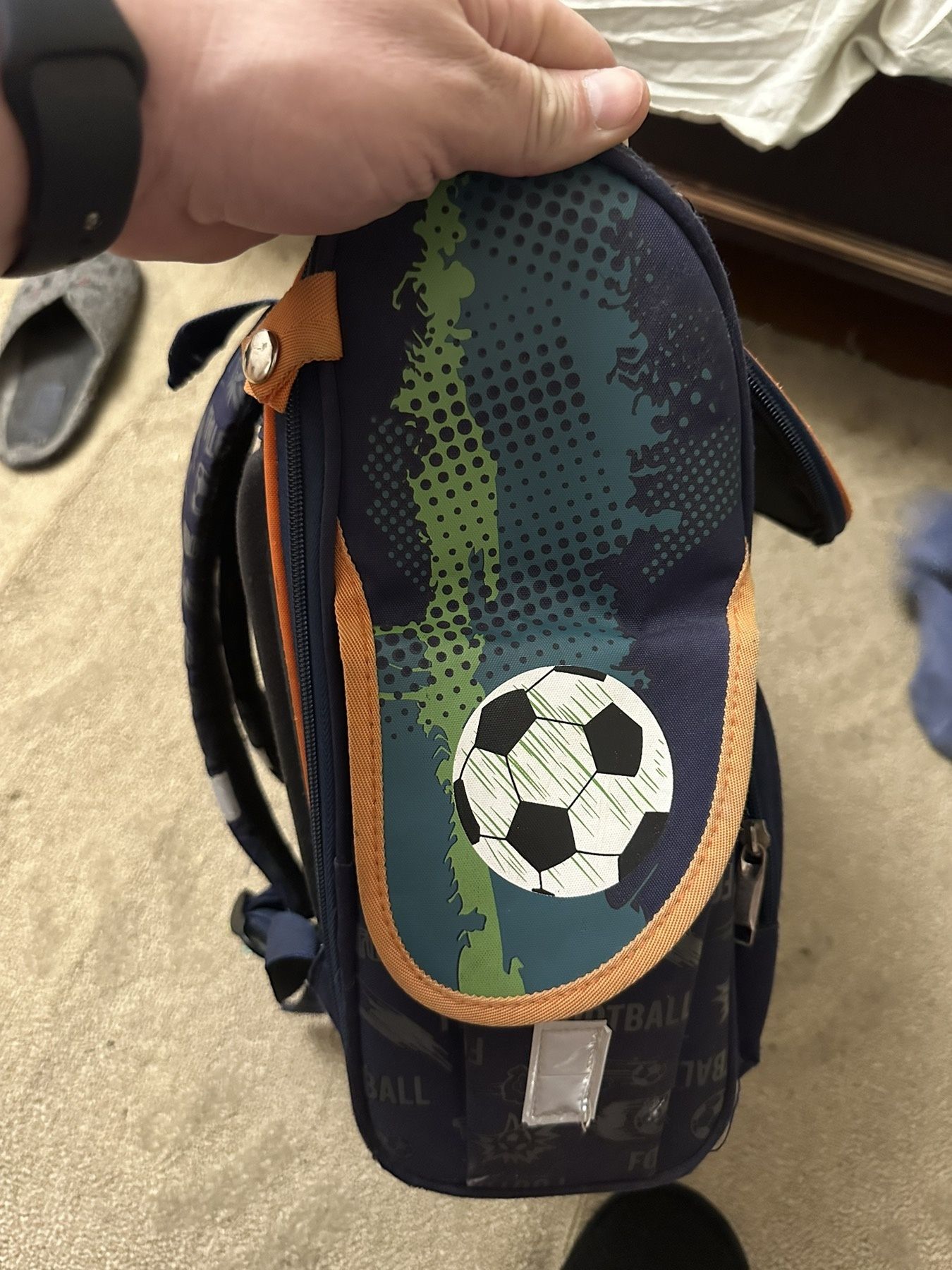 Рюкзак шкільний портфель ранець якісний для хлопчика футбольний