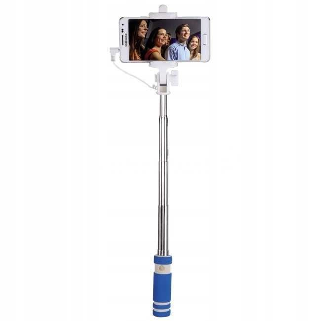 Kijek selfie stick kieszonkowy 50cm Niebieski