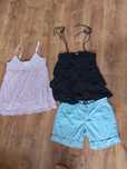 Bluzka H&M falbanki oraz spodenki 36