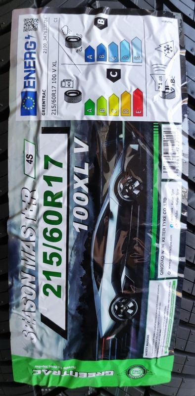 Opony 215/60r17 Greentrac Season Master 2025r C/B/71dB 3 lata gwar.