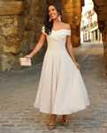 Vestido Beige tamanho XL