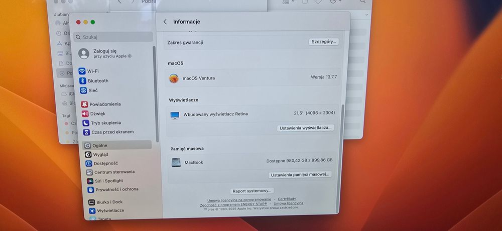 Apple iMac A1418 4K i5 3 Ghz 1TB  IDEALNY jak nowy