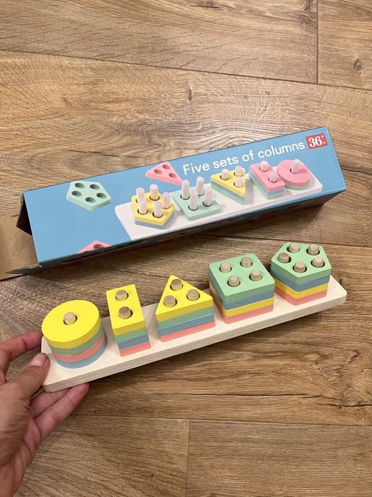 Сортер деревяний, геометричні фігури