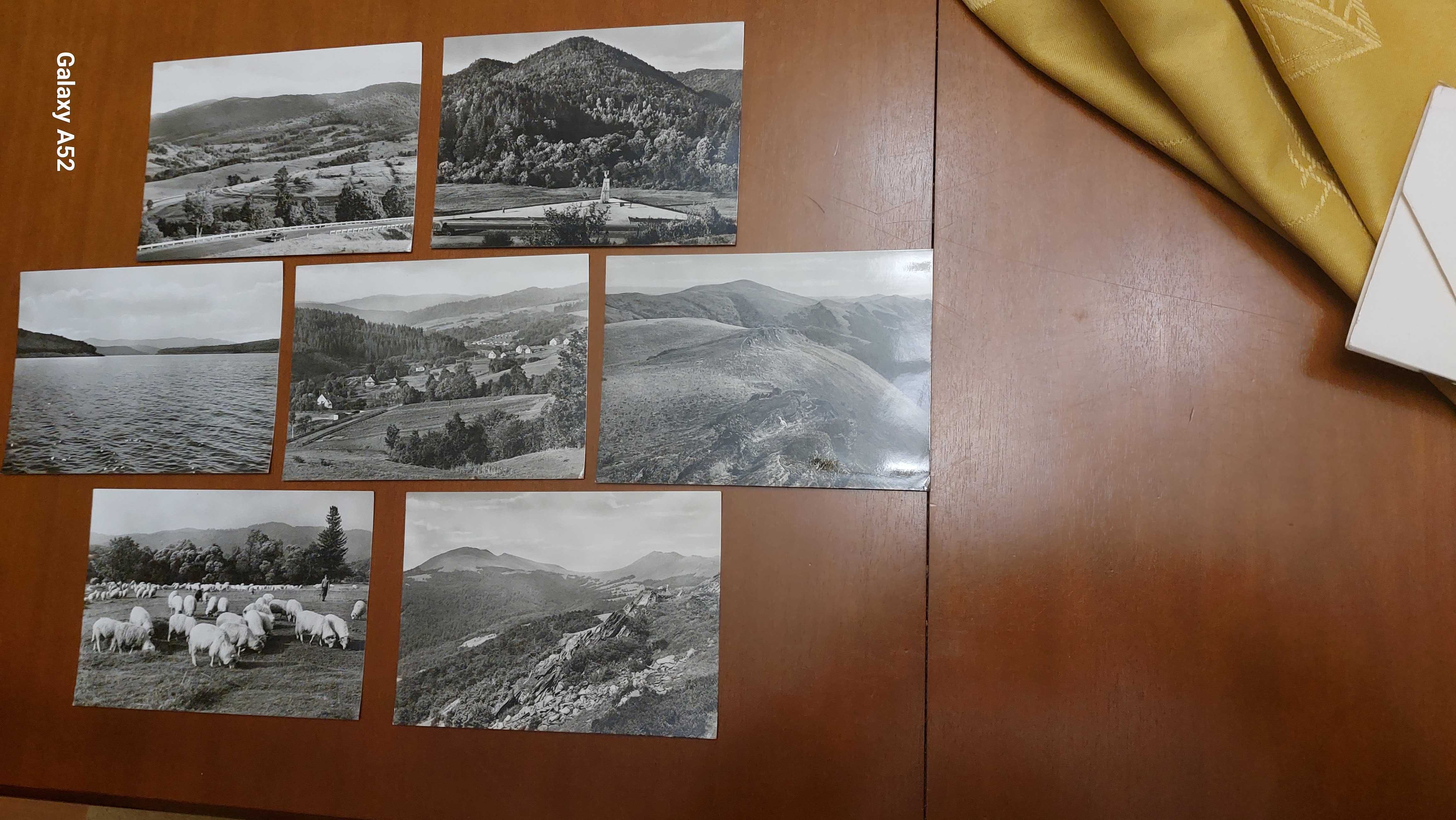Bieszczady pocztówki widokówki zestaw 7 sztuk PRL