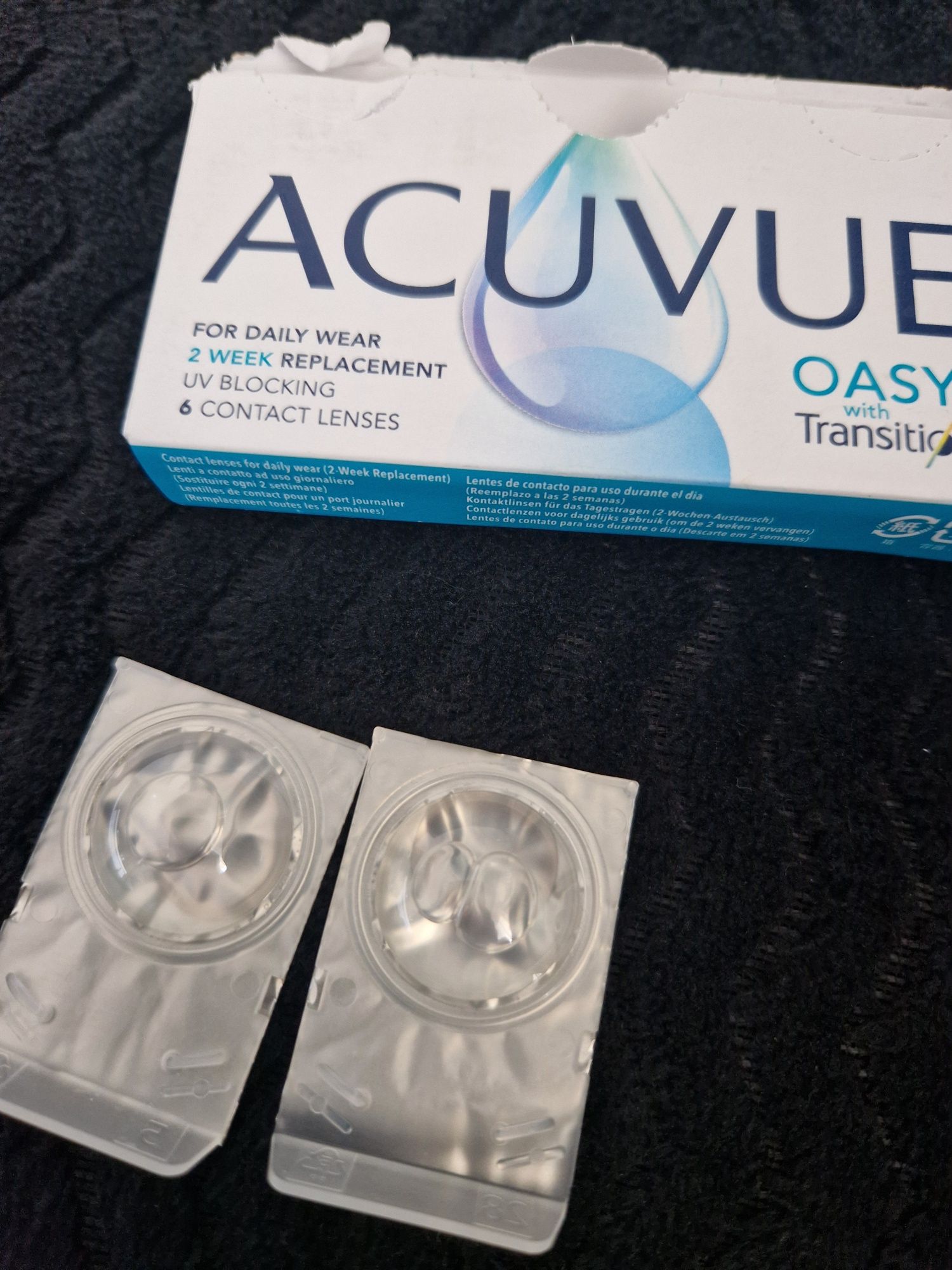 Soczewki Acuvue Oasys with transitions , przyciemniane, 2 szt , -1.25