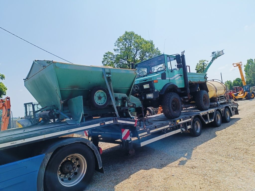 Unimog u1200 z Niemiec CIĄGNIK ROLNICZY 130PS beczka rozsiewacz Fendt