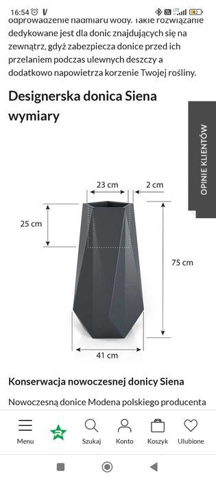 Niebieska duża geometryczna donica, 2szt.do domu, na zewnątrz, ozdoba