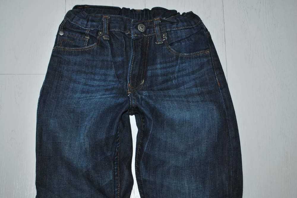 Spodnie jeansowe ciemny niebieski H&M, r. 128, 7-8 lat