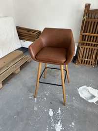 Nowe krzeslo/hoker skórzane
