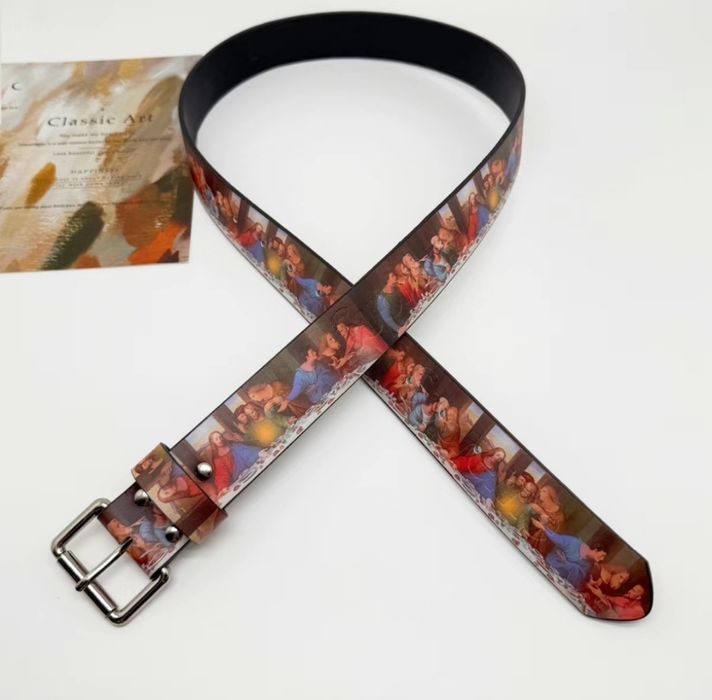 Ремінь Supreme Last Supper drip casual casual's streetwear drill дрип