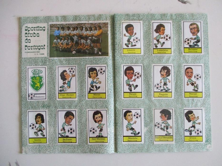 Caderneta completa de cromos de Caricaturas 76-77