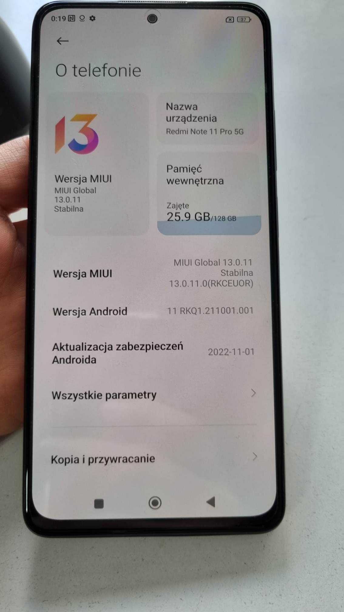 Xiaomi Redmi Note 11 PRO 5G części LCD Bateria Aparat korpus ramka