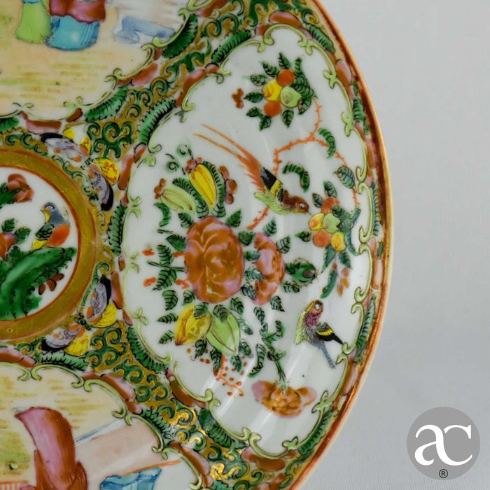 Prato em Porcelana da China decoração Mandarim, séc. XIX nº 4