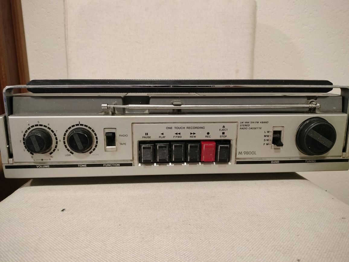 Sanyo Deck, radiomagnetofon, 10 szt czystych kaset