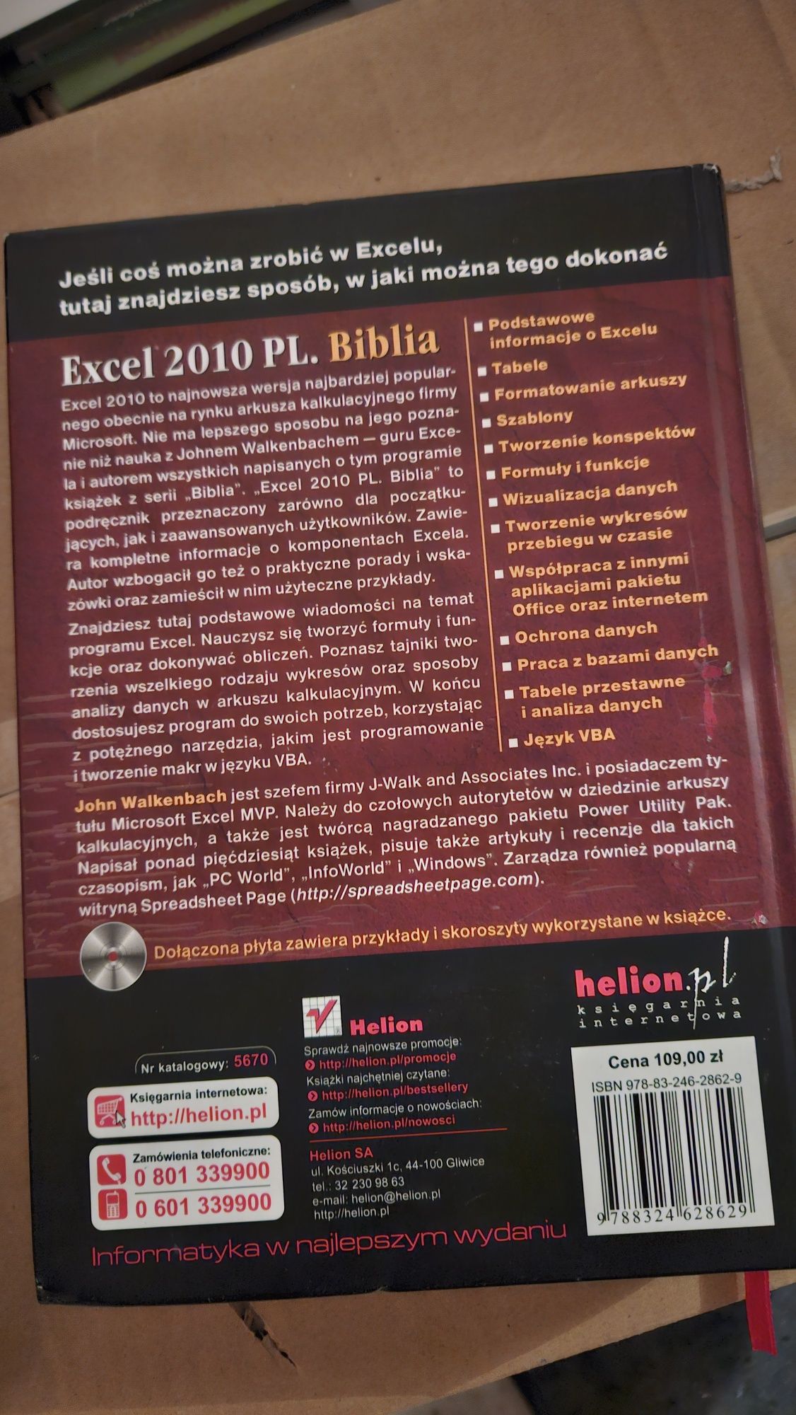 Excel 2010 biblia podręcznik cd Word Office Microsoft książka