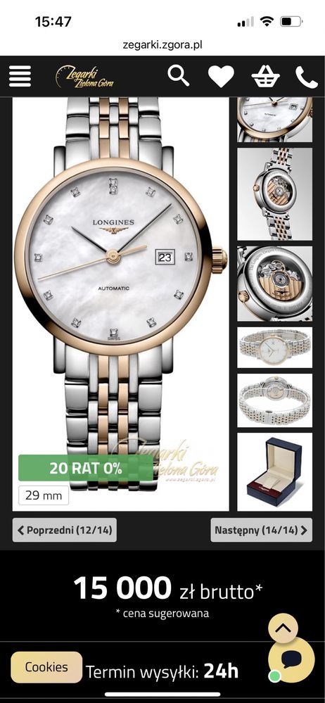 Zegarek Longines Elegant Automatic okazja