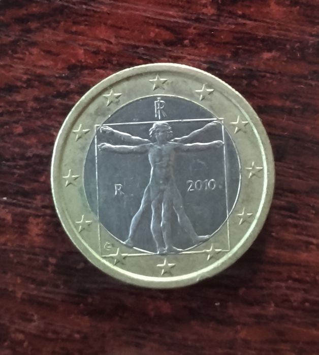 * Moneta 1 euro Leonardo da Vinci