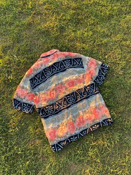 Koszula męska hawajska Hawajka krazykat shirt summer L XL rose róże