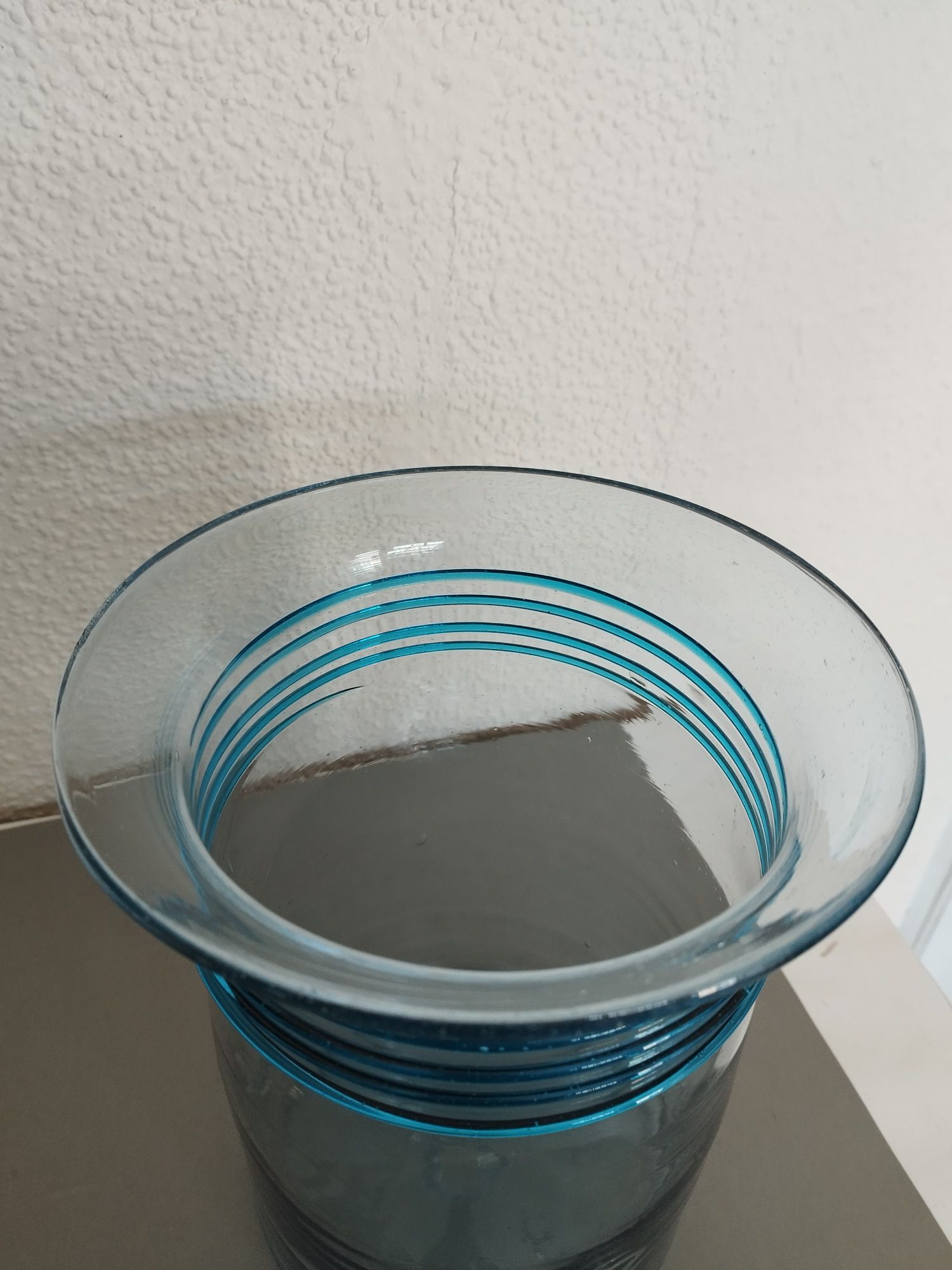 Wielki wazon szkło ręcznie robione vintage retro prl