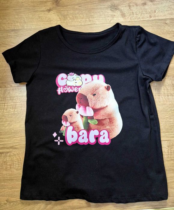 Czarna bluzka krótki rękawek