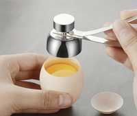 Stalowy łamacz do jajek surowych i ugotowanych