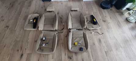 Skóry grzane "Dacota Beige" moduły airbag BMW E91 E90