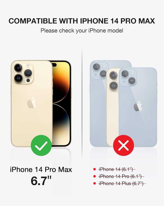 OCAS etui skórzane do iPhone 14 Pro MAX z klapką Portfel RFID czarne