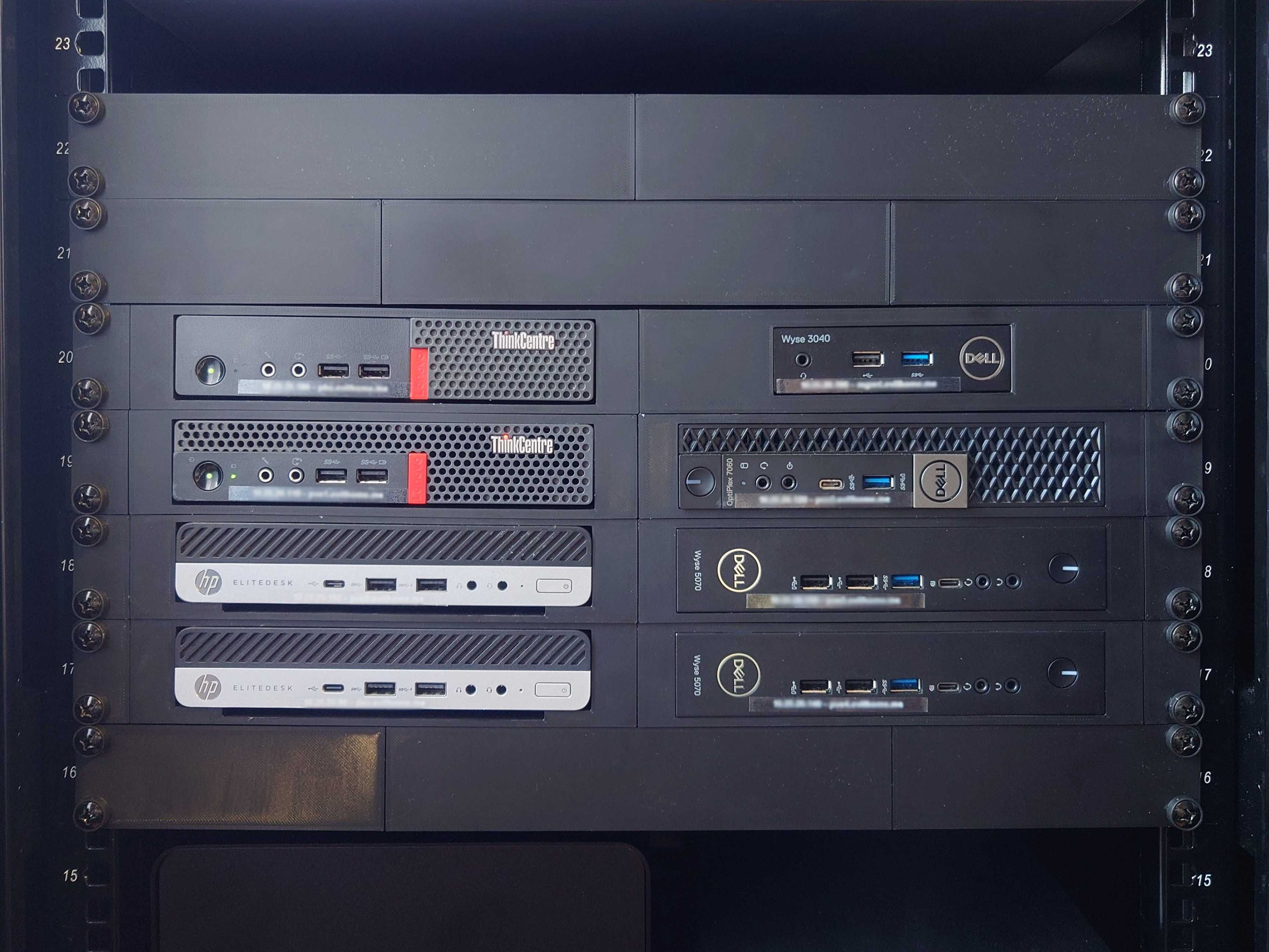 Uchwyty rack do miniPC (Lenovo ThinkCentre, Dell Optiplex, Dell Wyse)